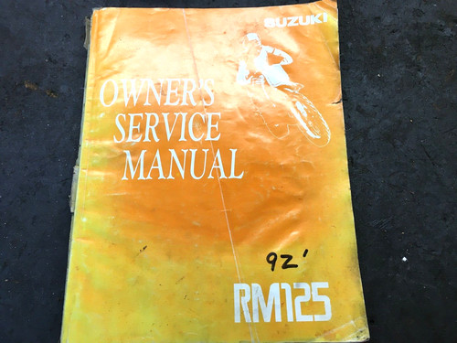 1992 suzuki rm125 owner - suzuki,