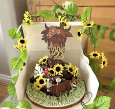highland cow Calf cake topper