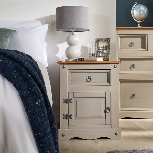 Corona pine bedside cabinet - corona,