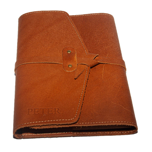 Personalised leather notebook - personalised,
