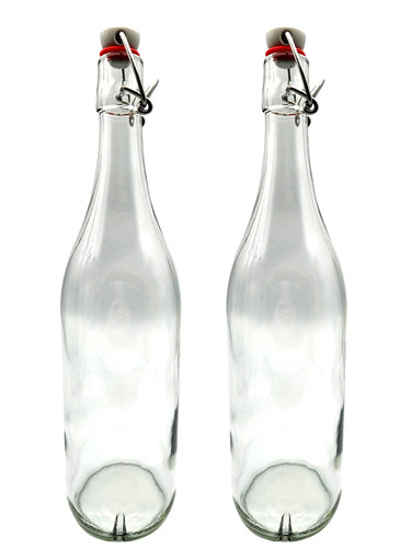 Clip top bottles glass - bottles,