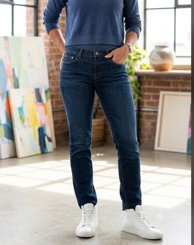 Brand dark wash - brand, indigo