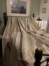 LAURA ASHLEY DOOR CURTAIN - STRIPED - THIS IS HUGE - KEEP OUT THE COLD!  ~Fleur~
