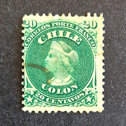 Stamp chile 1868 - chile,, 1868,