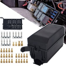Universal Car 12-Slot Relay Box 6 Relays Slots Fuse Holder Block with Terminals