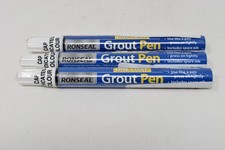 3x 7ml RONSEAL One Coat Tile Grout Pen Brilliant White for Bathroom Kitchen etc
