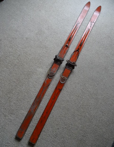 Vintage skis wooden - skis,
