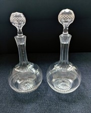 Pair Of Antique Glass Decanters With Stoppers late 19th century 