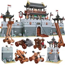 Three Kingdoms City Siege Building Blocks Ancient Military Turret Car Bricks Toy