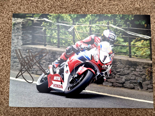 John mcguinness signed 12x9 - signed,