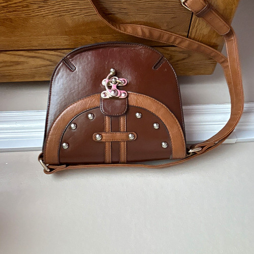 Brown tan faux leather - f&f,