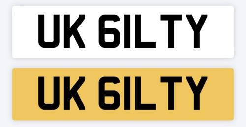 Guilty private number plate - uk,