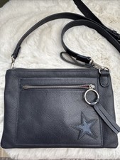 White Stuff Navy Leather