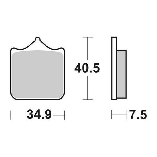 Set racing brake pads - of, sbs