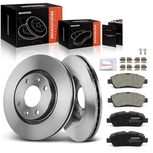 Front brake discs pads - discs, &