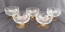 5 Vintage /Retro Glass Amber