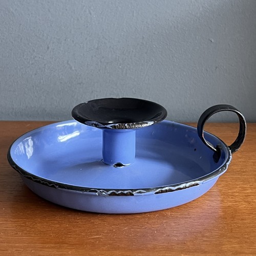 Vintage blue metal - metal, enamel
