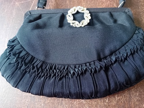 Vintage 1940s black crepe - 1940s,