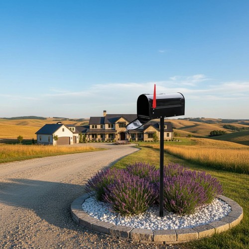 Metal mailbox post lockable - mailbox,