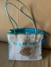 NEW PATE DE SABLE wicker bag / beach bag with zip