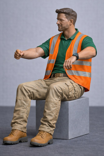 Modern truck driver figure - truck,