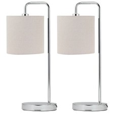 Set of 2 Modern Chrome Arched