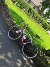 racing bike, wilier red and white, size m