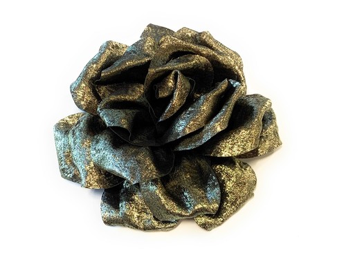 Large rose fascinator satin - rose,