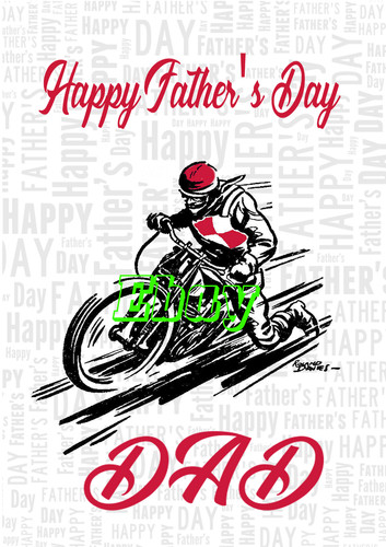 Father day speedway card - father's,