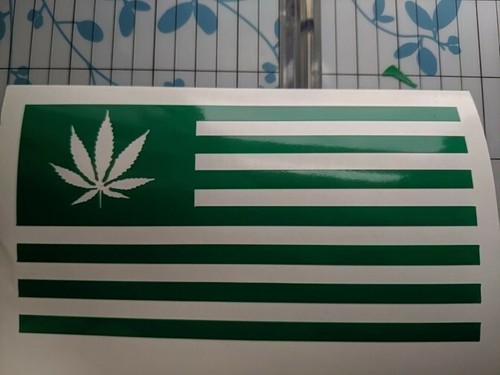 Pot leaf flag - cannabis, vinyl