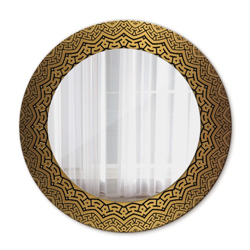 Ornate round mirror - round, with