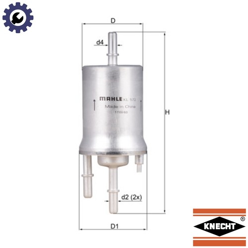Fuel filter 572 - filter, audi