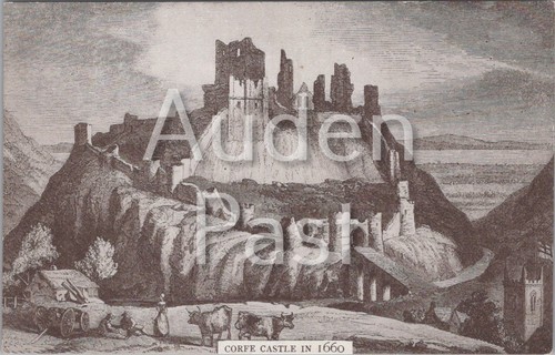 Corfe castle 1660 - castle, ruins