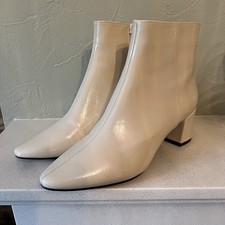 M&S CREAM FAUX PATENT LEATHER
