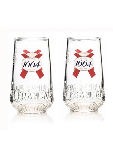 New 1664 kronenbourg pint - x2,
