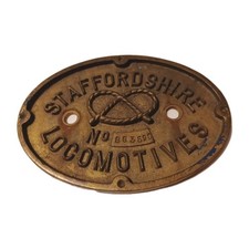 Railwayana Brass Staffordshire