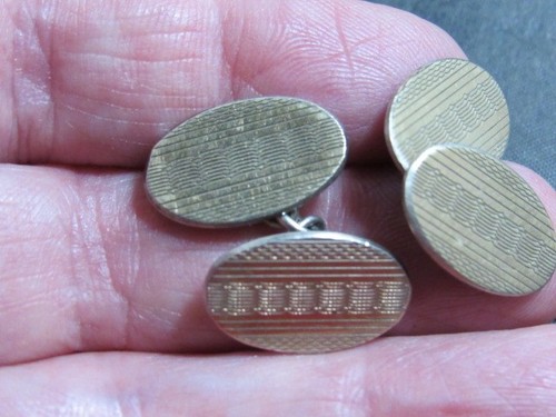 Gold cufflinks sterling - gold,