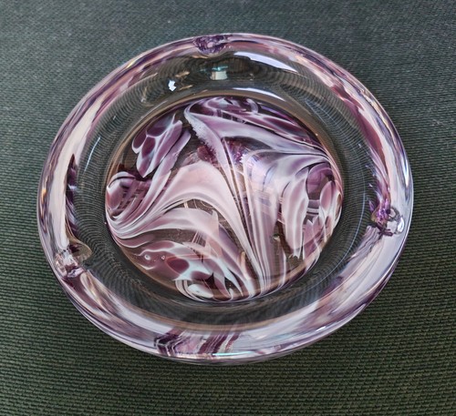 Liskeard art glass ashtray - liskeard,