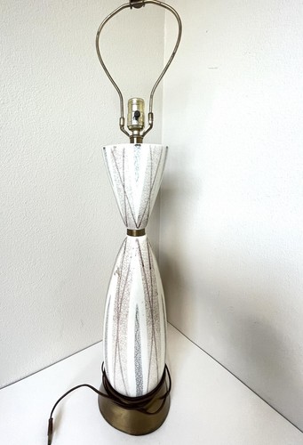 Ceramic pottery lamp - pottery, mid