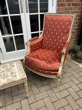 French wing back armchair - armchair, &