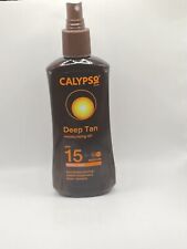 Calypso Deep Tanning Oil Spray with SPF15 200ml NEW Missing Cap 6P