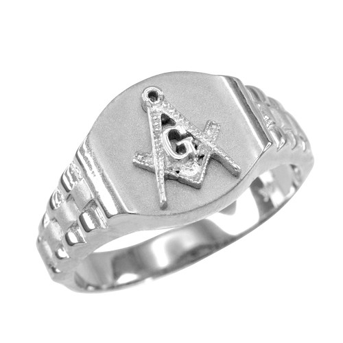 Sterling silver masonic ring - sterling,