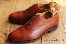 Barker Tan Brown Leather Oxford Lace Up Shoes Mens UK 7 G US 8 EU 41