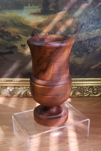 Hand turned wooden goblet - hand,