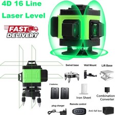 New 4D 16 Lines Laser Level 360° Green Auto Self Leveling Rotary Cross Measure