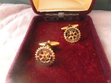 Rotary International cuff links extremely rare in display box included
