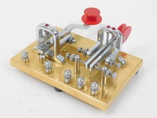 Vibroplex Gold Vintage Double Iambic Straight Ham Radio Morse Code Key (nice)