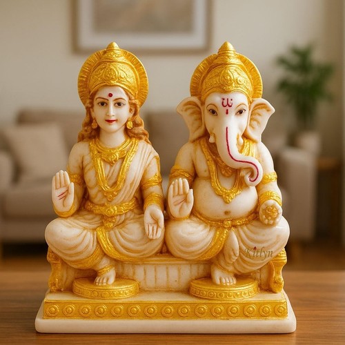 Laxmi ganesh marble look - laxmi,