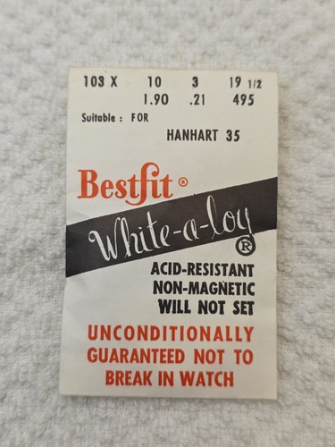 Bestfit white alloy mainspring - bestfit,