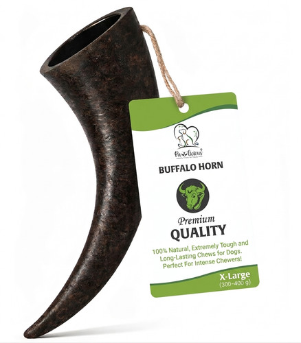 Pawlicious buffalo horn - horn, dog